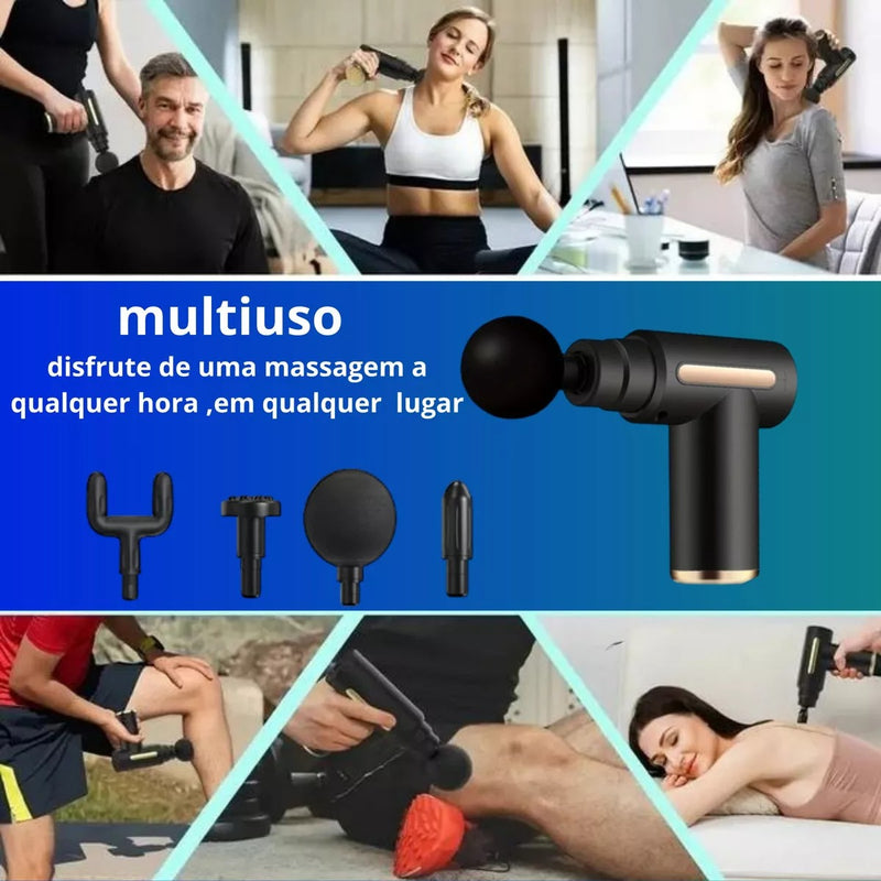 Pistola Massageadora Muscular Portátil E Sem Fio