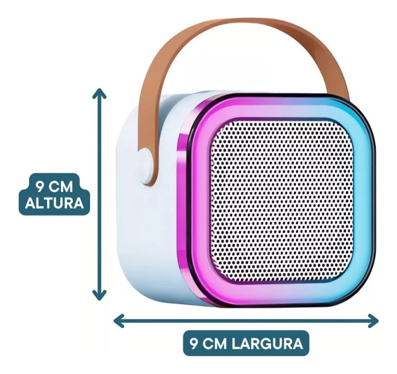 Caixinha De Som Bluetooth K12 Com Led RGB Colorido Karaokê Sem Fio