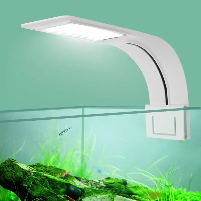 Luz LED Super Slim para Aquários – Iluminação Eficiente para Plantas Aquáticas 5W/10W/15W