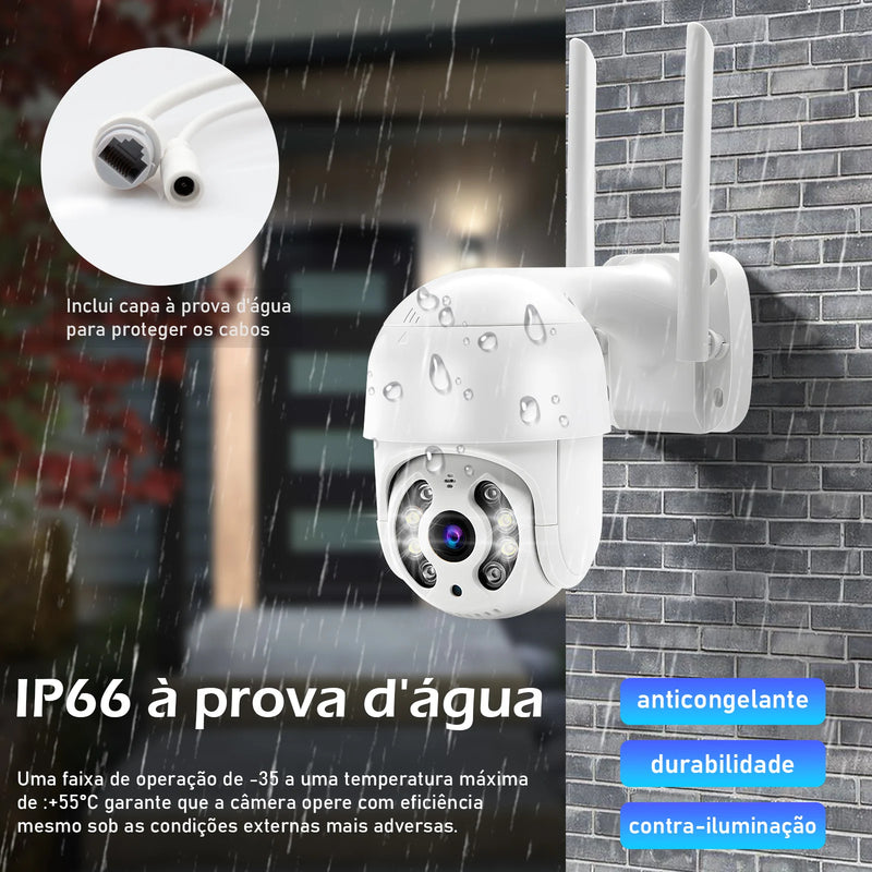 Câmera Segurança Wi-fi 360 1080p full HD IP66  inteligente